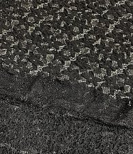 Гипюр-кружево цветок черный