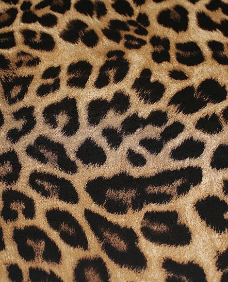 Креп бежевый леопард